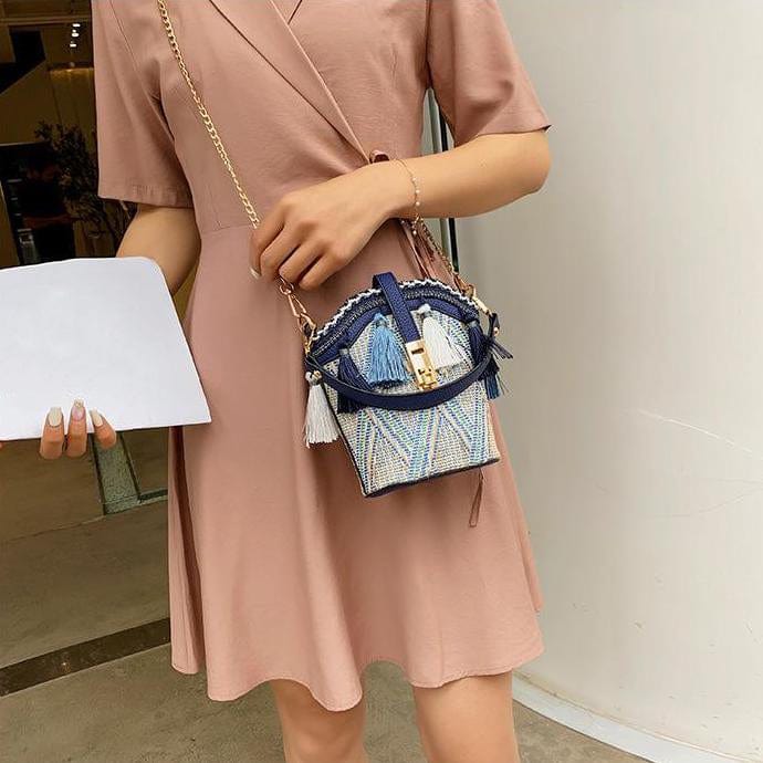 Sac à Main en Paille Hippie Chic