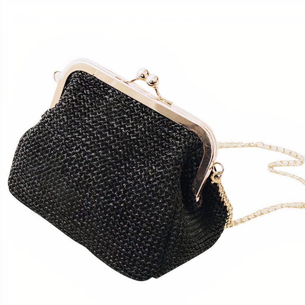Sac à Main en Paille Noir - Collection Été