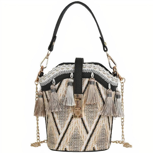 Sac à Main en Paille Style Hippie chic