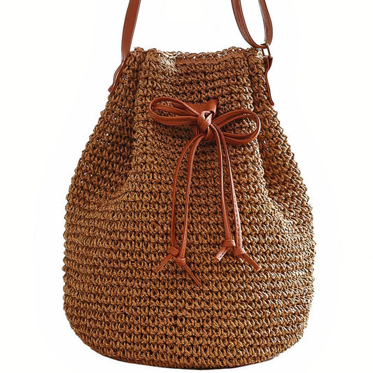 Sac à Main en Paille Tressée Élégant