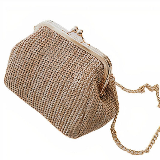 Sac à Main en Paille Vintage Chic