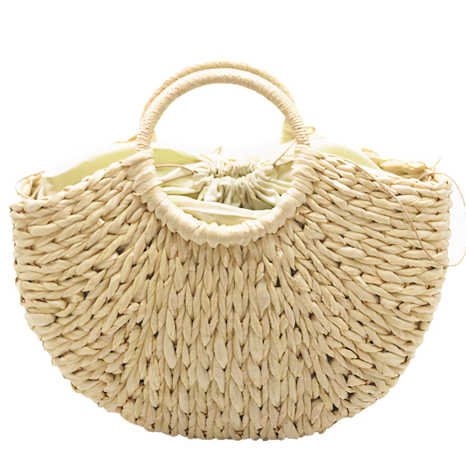 Sac Cabas en Paille Tressée - Beige