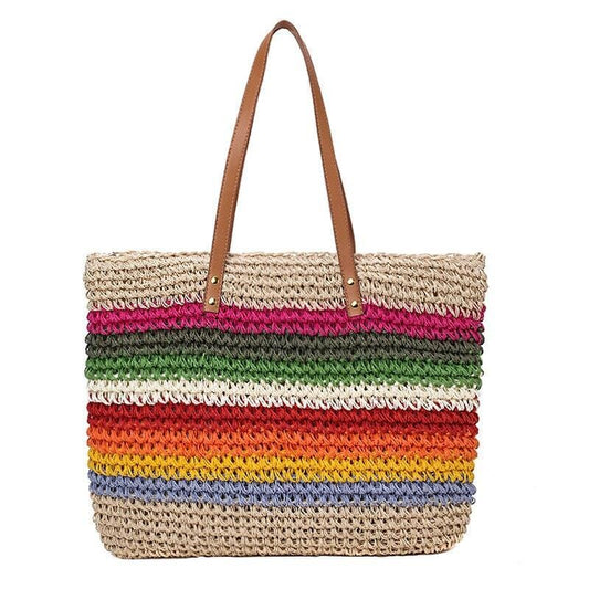 Sac Cabas Paille Rainbow