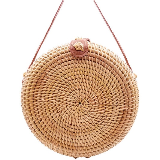 Sac Rond en Osier de Taille Mini
