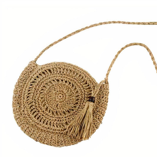 Sac Rond en Paille Souple - Collection Été