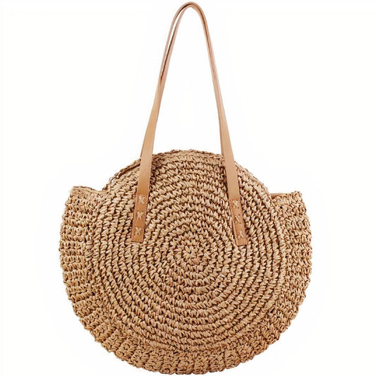 Sac Rond en Paille Tendance - Style Assuré